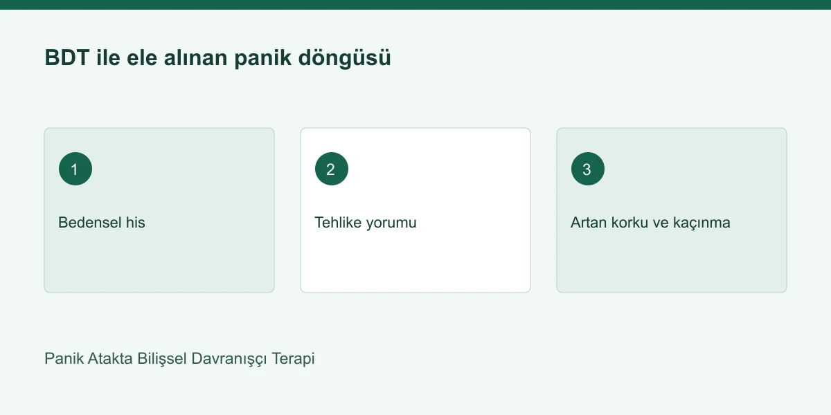 Panik Atakta Bilişsel Davranışçı Terapi | Panik Atak Nedir BDT ile ele alınan panik döngüsü